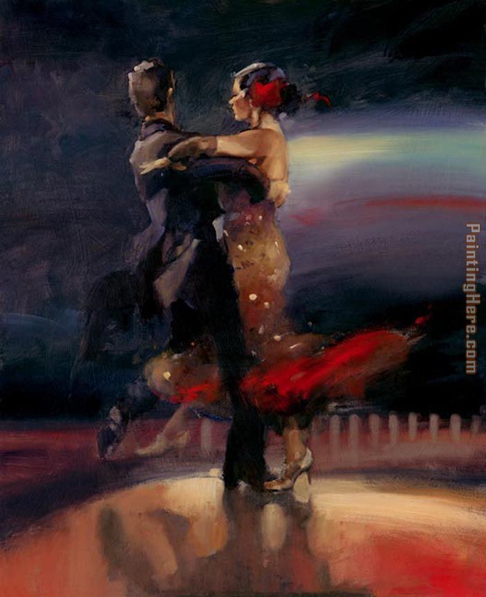 dance series I painting - Flamenco Dancer dance series I art painting